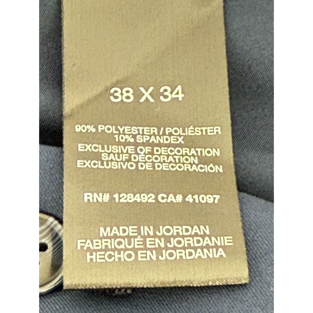 Greg Norman Mens Navy Blue Slim Fit Performance Chino Trousers Size 38 - Picture 10 of 11